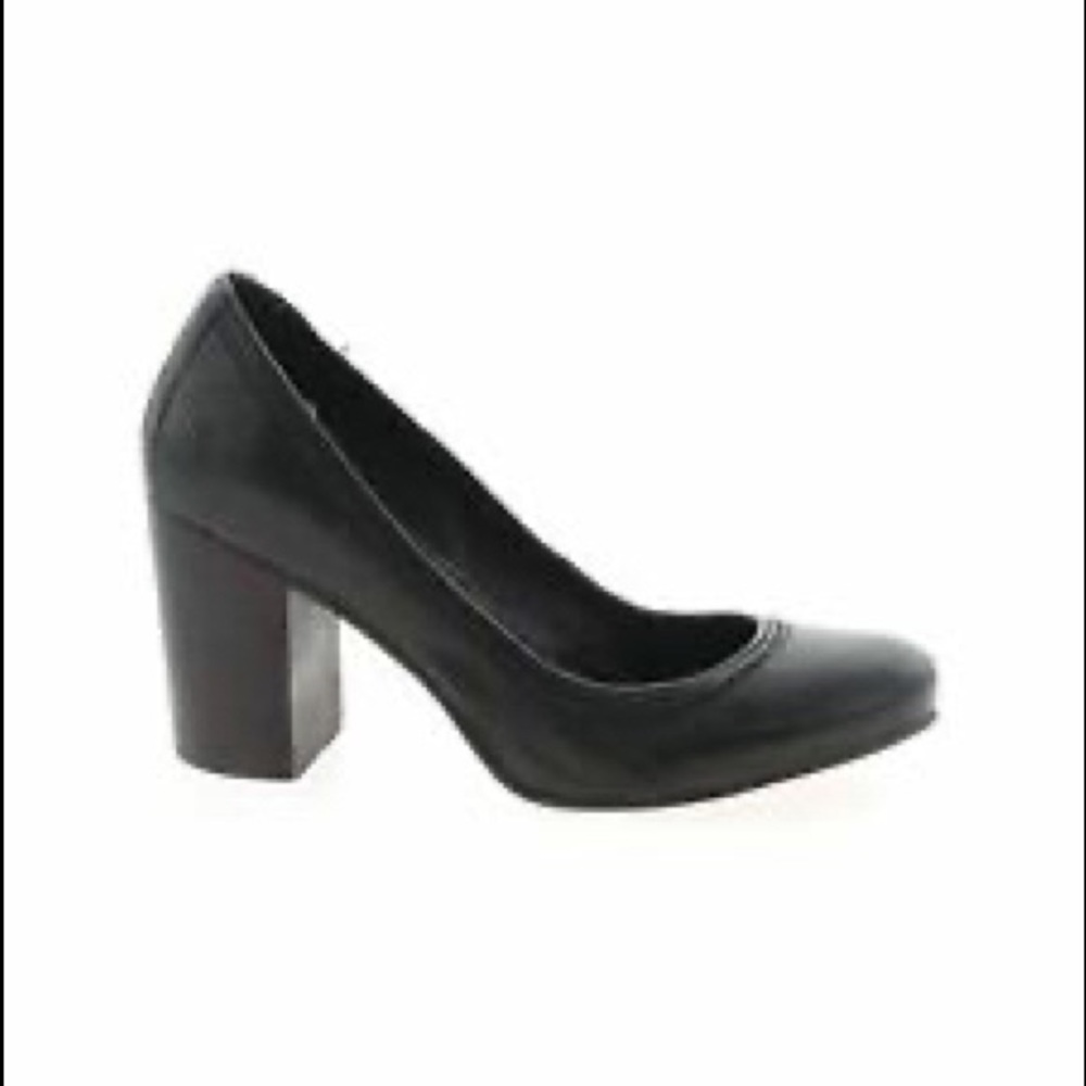 Frye - Black Leather - Chunky Heels - Pump - Shoes